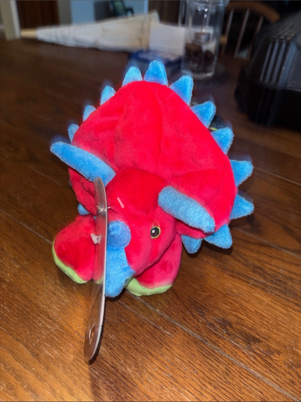 Go Dog! Bright Red & Blue Plush Dog Toy